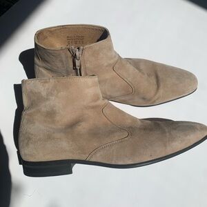 Aldo Glaleclya Suede Leather Ankle Boots/Booties Cognac  #SB4